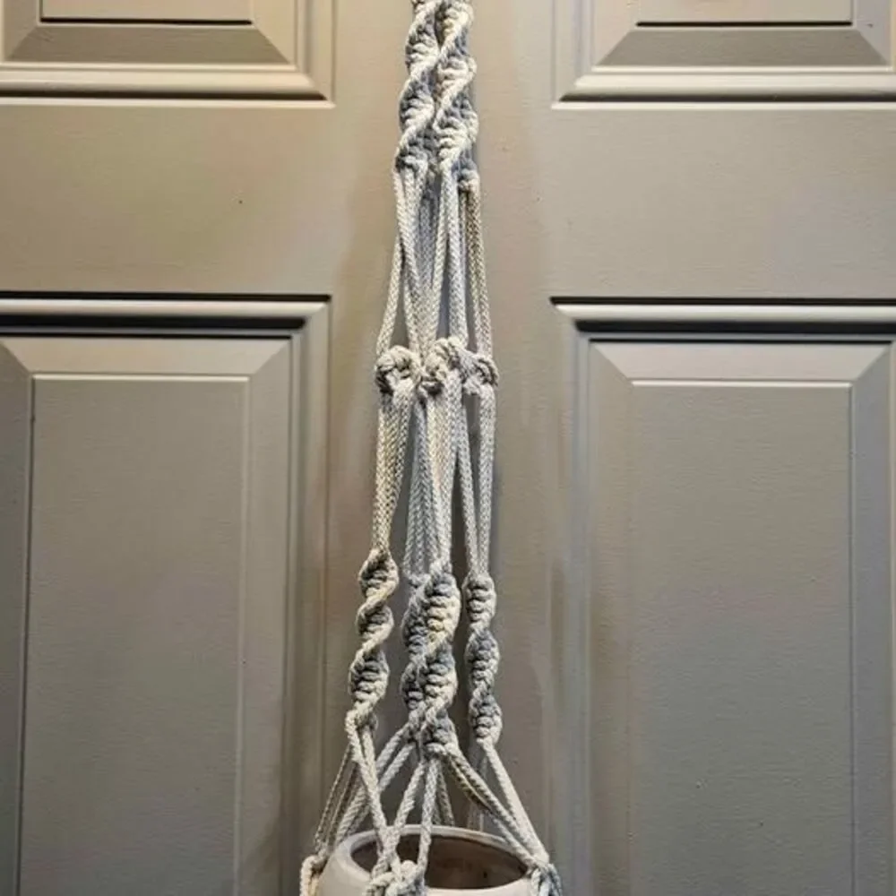 Macrame Plant Hanger with us hook. Pot not included